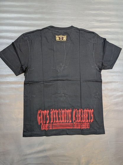 棚橋弘至×ガッツ・ダイナマイト・キャバレーズ コラボTシャツ③(ブラック)