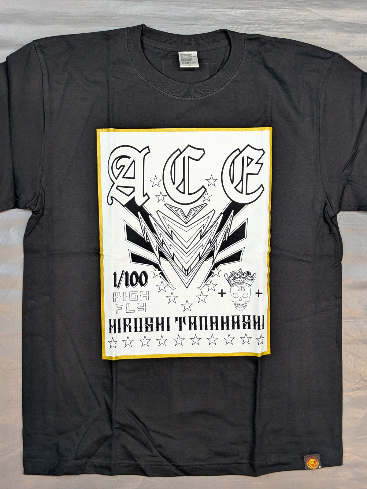 Hiroshi Tanahashi × Guts Dynamite Cabarleys Collaboration T-Shirt (4) (Black/2022)