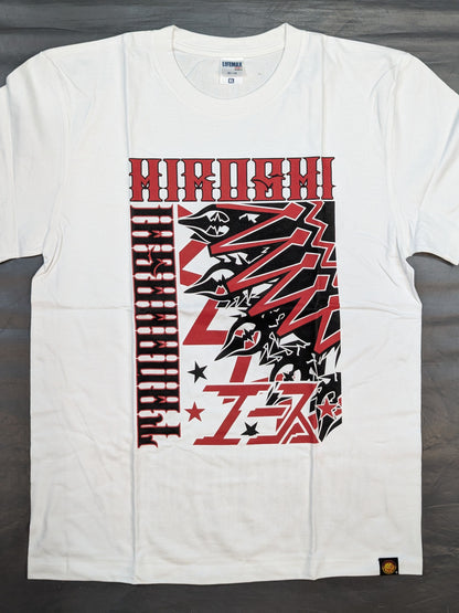 棚橋弘至×ガッツ・ダイナマイト・キャバレーズ コラボTシャツ⑤(ホワイト)