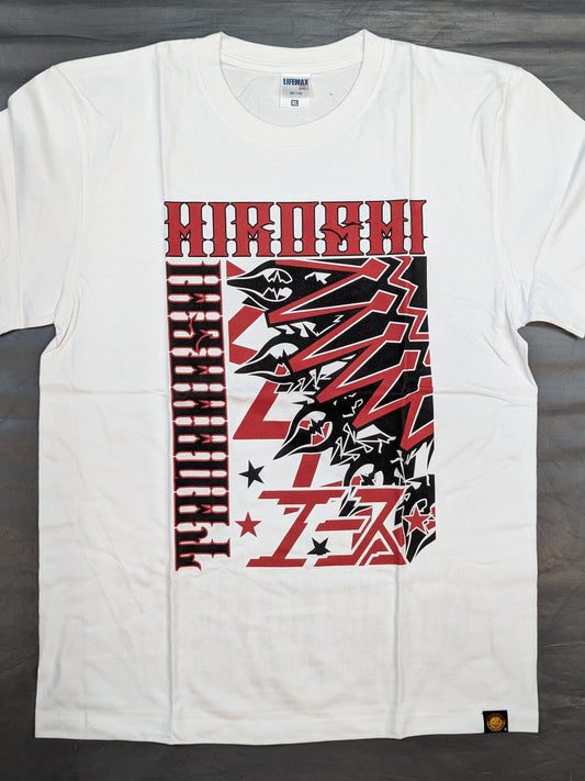 棚橋弘至×ガッツ・ダイナマイト・キャバレーズ コラボTシャツ⑤(ホワイト)