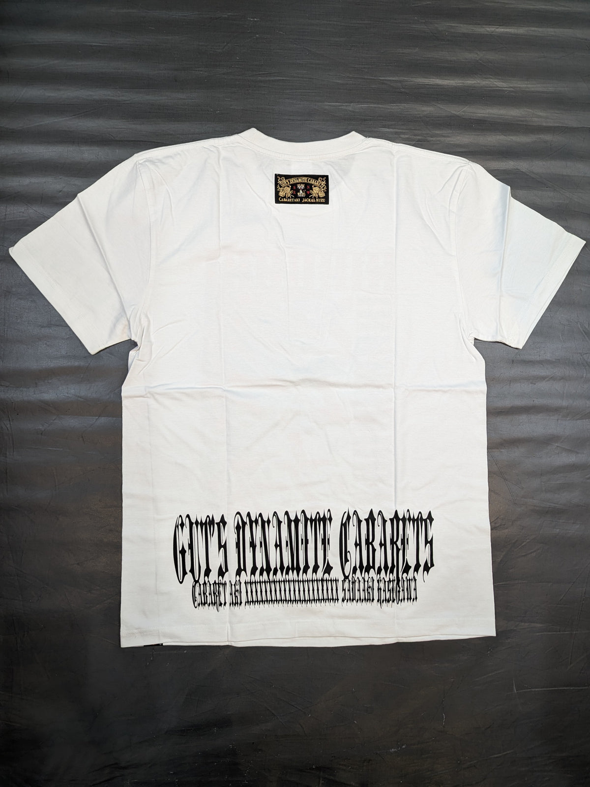 棚橋弘至×ガッツ・ダイナマイト・キャバレーズ コラボTシャツ⑤(ホワイト)