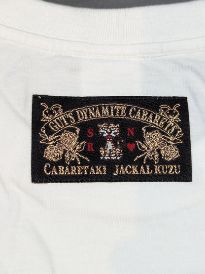 棚橋弘至×ガッツ・ダイナマイト・キャバレーズ コラボTシャツ⑤(ホワイト)