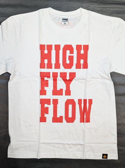 棚橋弘至「HIGH FLY FLOW」Tシャツ(ホワイト×レッド)