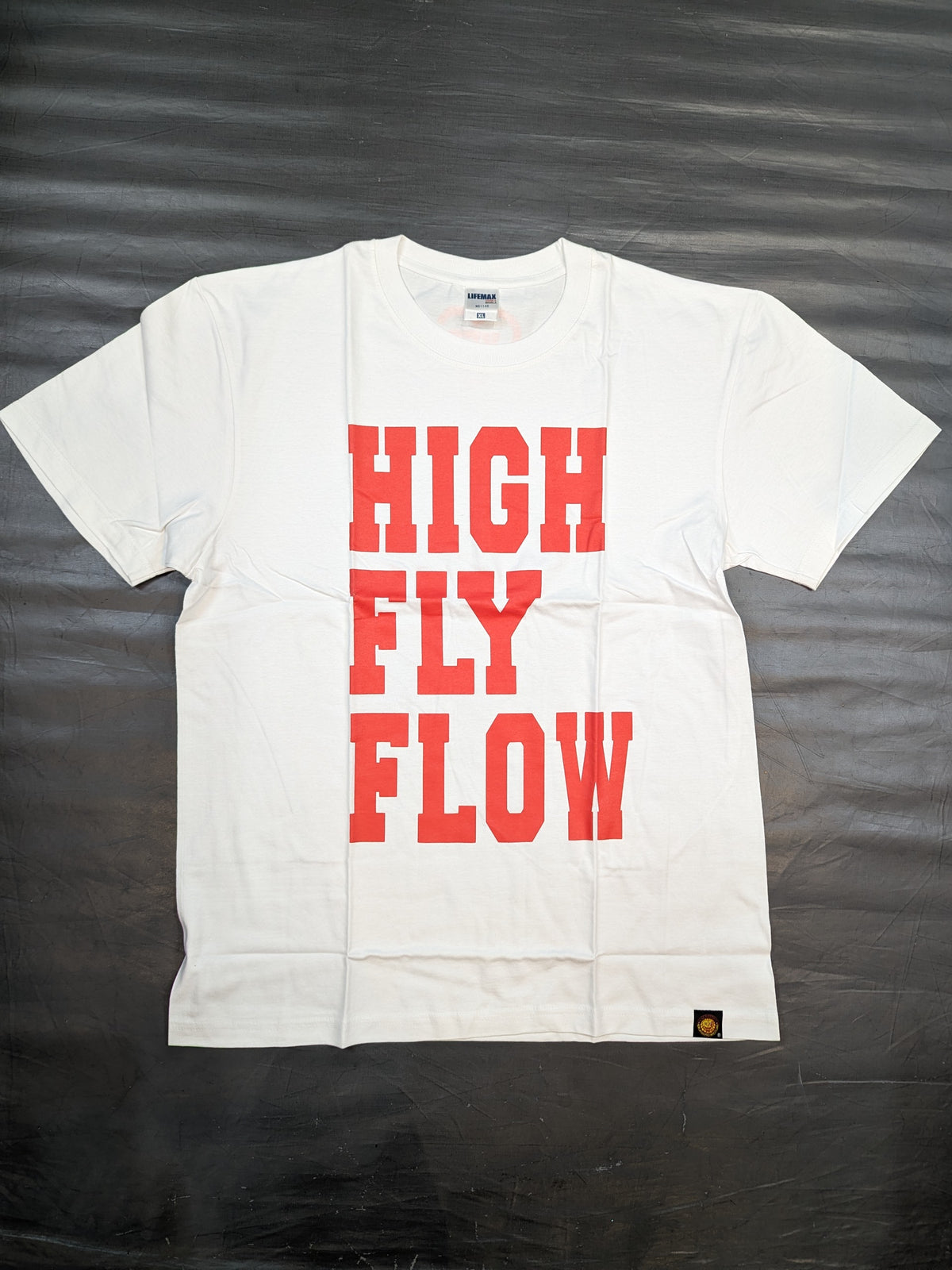 棚橋弘至「HIGH FLY FLOW」Tシャツ(ホワイト×レッド)