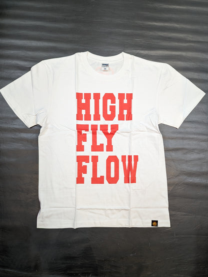 棚橋弘至「HIGH FLY FLOW」Tシャツ(ホワイト×レッド)