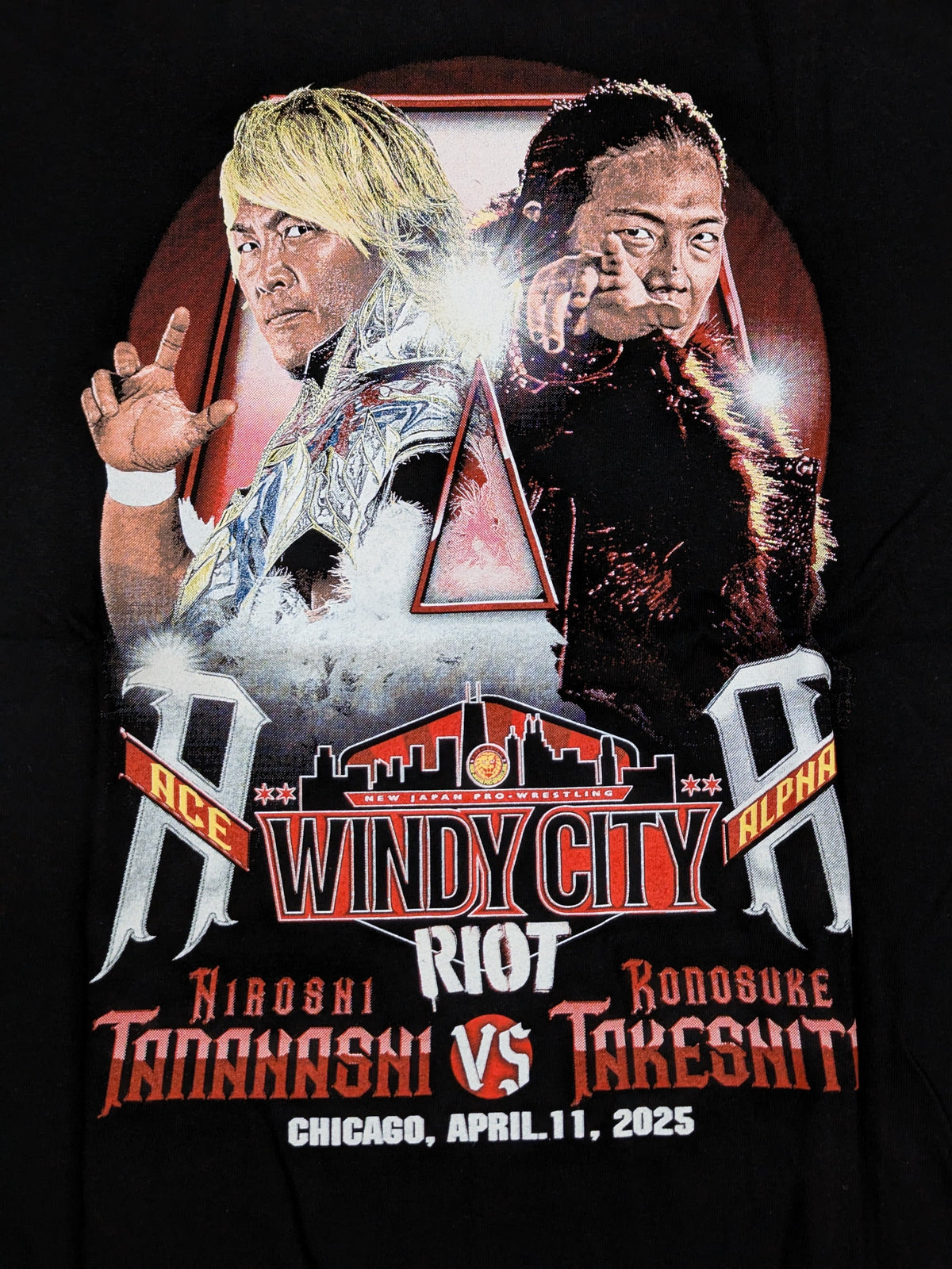 棚橋弘至 vs KONOSUKE TAKESHITA 対戦記念Tシャツ