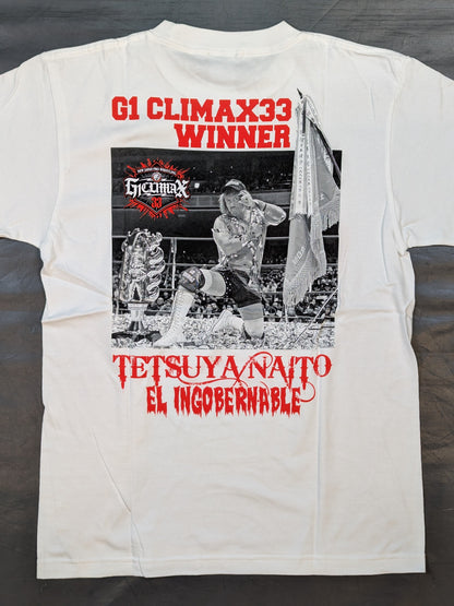 Tetsuya Naito "G1 CLIMAX 33 Victory Commemorative" T-shirt (white)