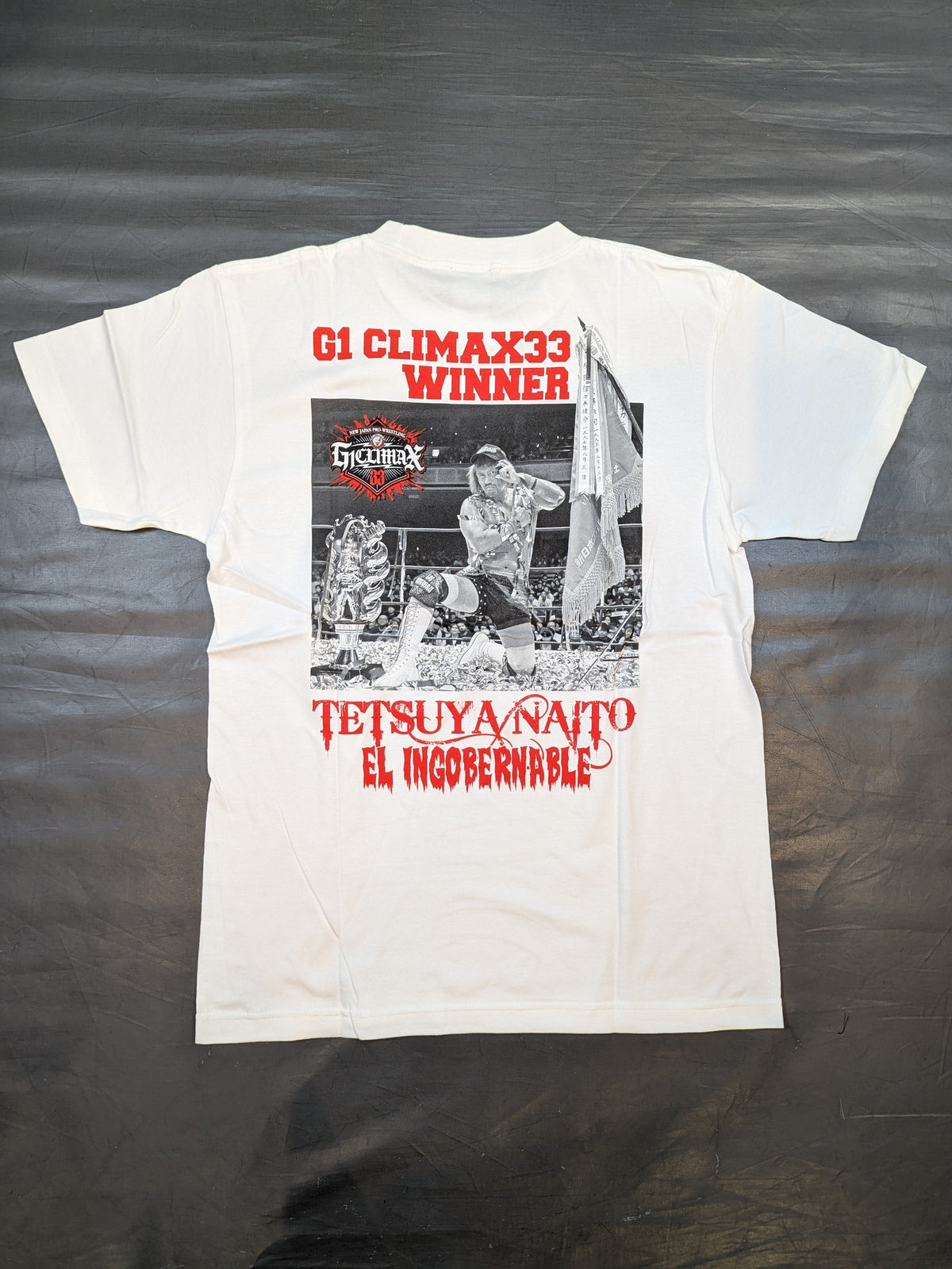 Tetsuya Naito "G1 CLIMAX 33 Victory Commemorative" T-shirt (white)