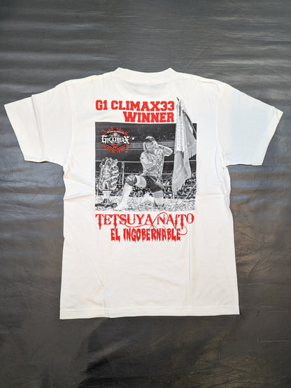 Tetsuya Naito "G1 CLIMAX 33 Victory Commemorative" T-shirt (white)