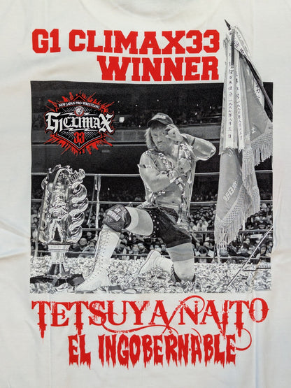 Tetsuya Naito "G1 CLIMAX 33 Victory Commemorative" T-shirt (white)