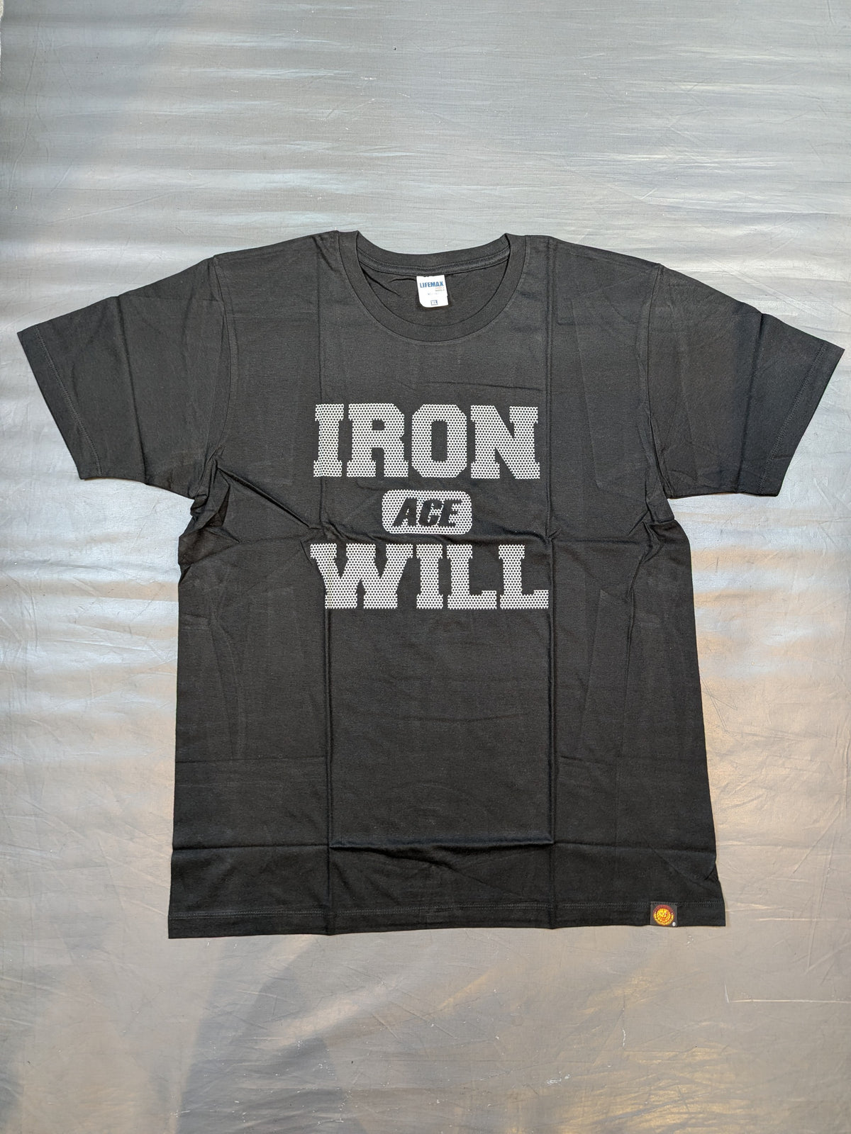 Hiroshi Tanahashi  "ACE feat. IRON WILL" T-shirt (Black× Silver)