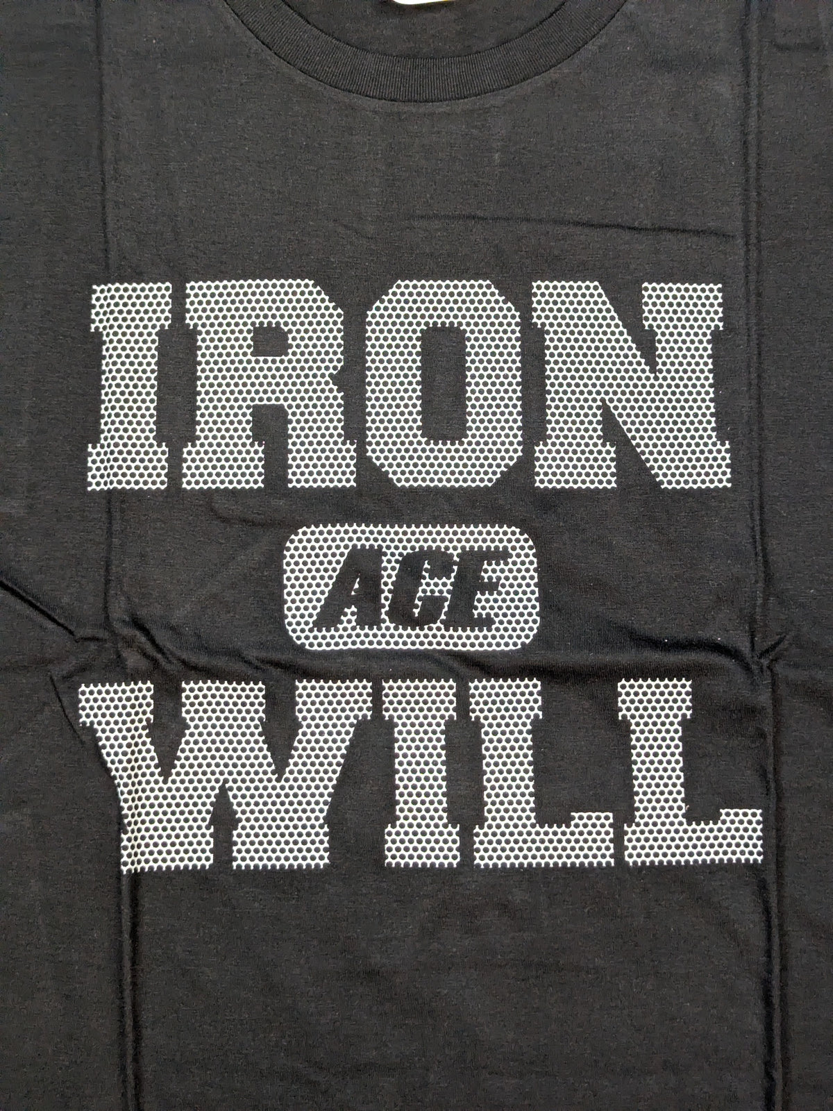 Hiroshi Tanahashi  "ACE feat. IRON WILL" T-shirt (Black× Silver)