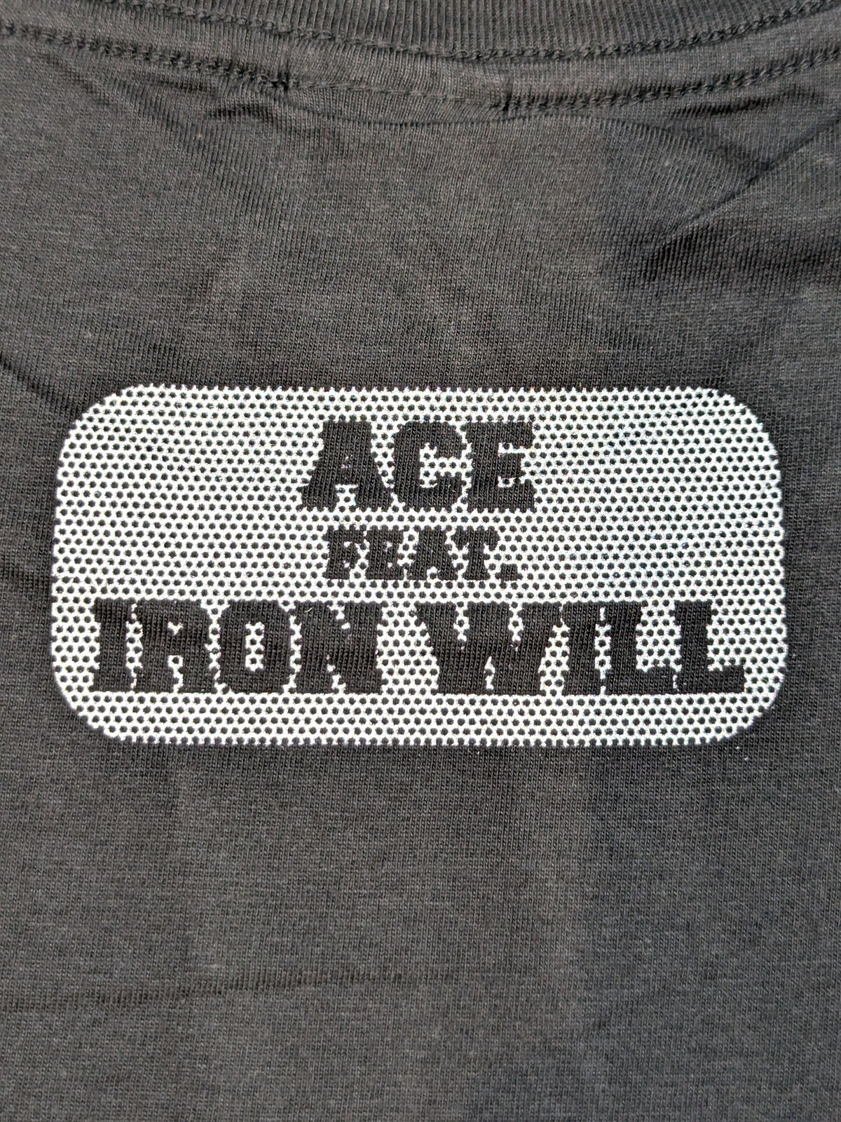 Hiroshi Tanahashi  "ACE feat. IRON WILL" T-shirt (Black× Silver)