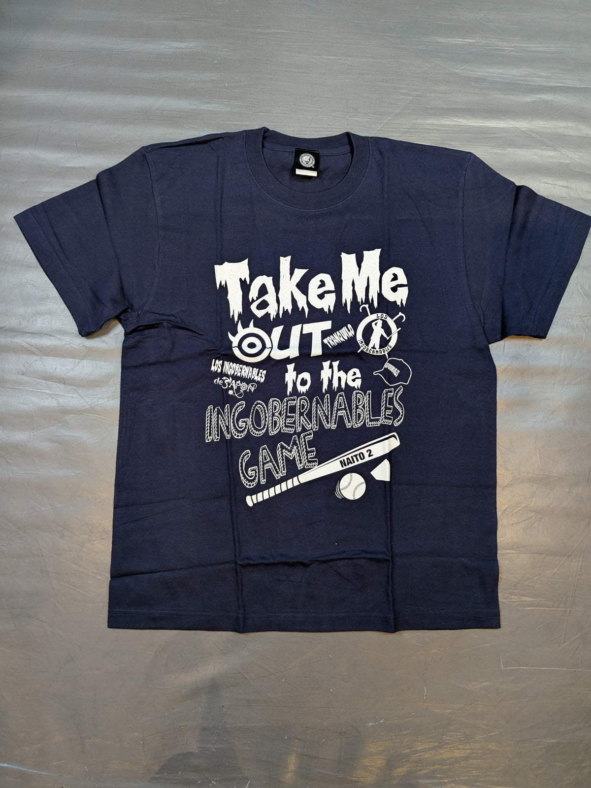 内藤哲也「Ingobernables Game」Tシャツ②(ネイビー×ホワイト)