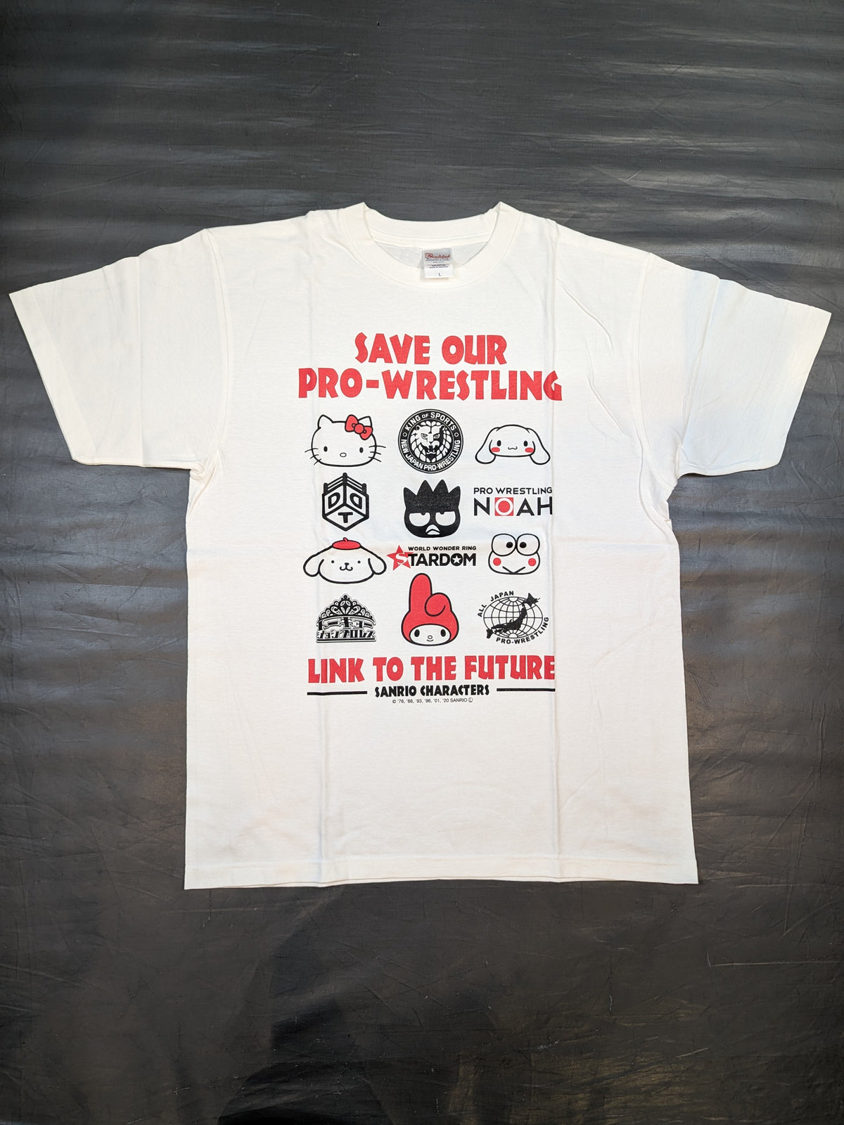 SAVE OUR PRO-WRESTLING×SANRIO CHARACTERS Tシャツ(ホワイト)