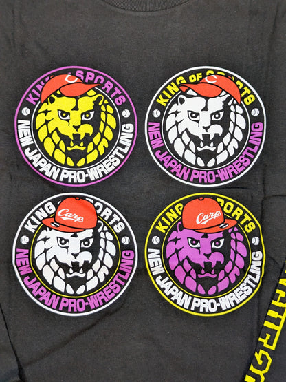 Hiroshima Toyo Carp × NJPW 'Four Heads, Four Colors' Long Sleeve T-Shirt (Black)