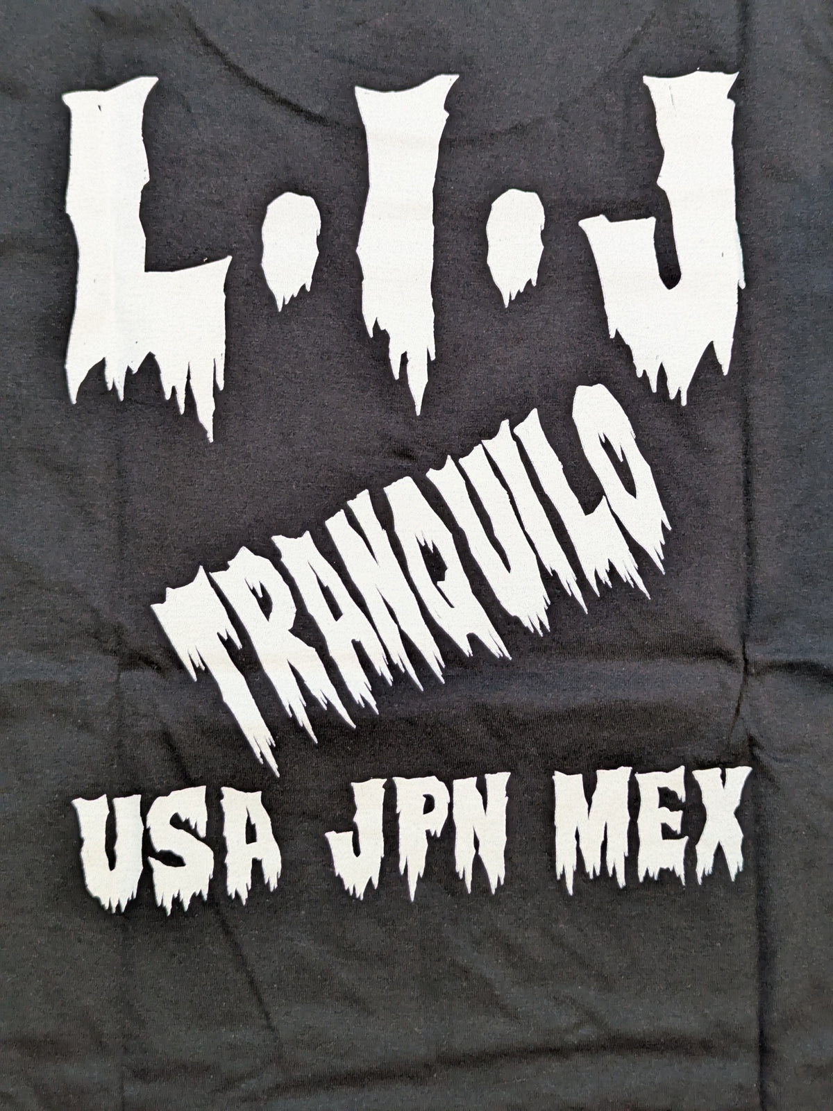 L・I・J Tシャツ④(ブラック×ホワイト）