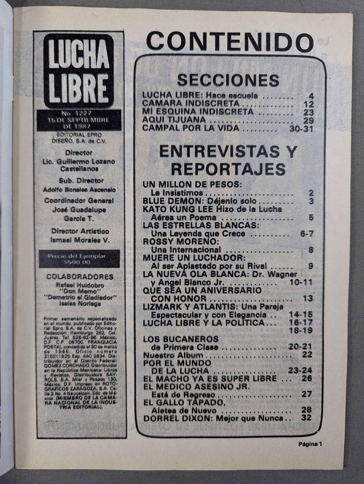 LUCHA LIBRE No.1227