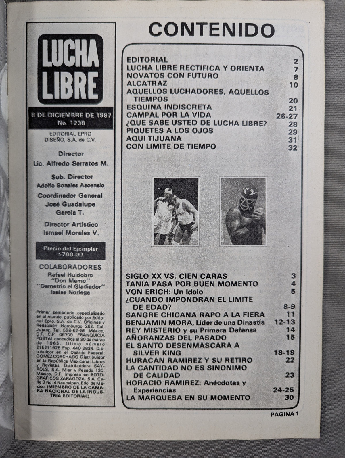 LUCHA LIBRE No.1238