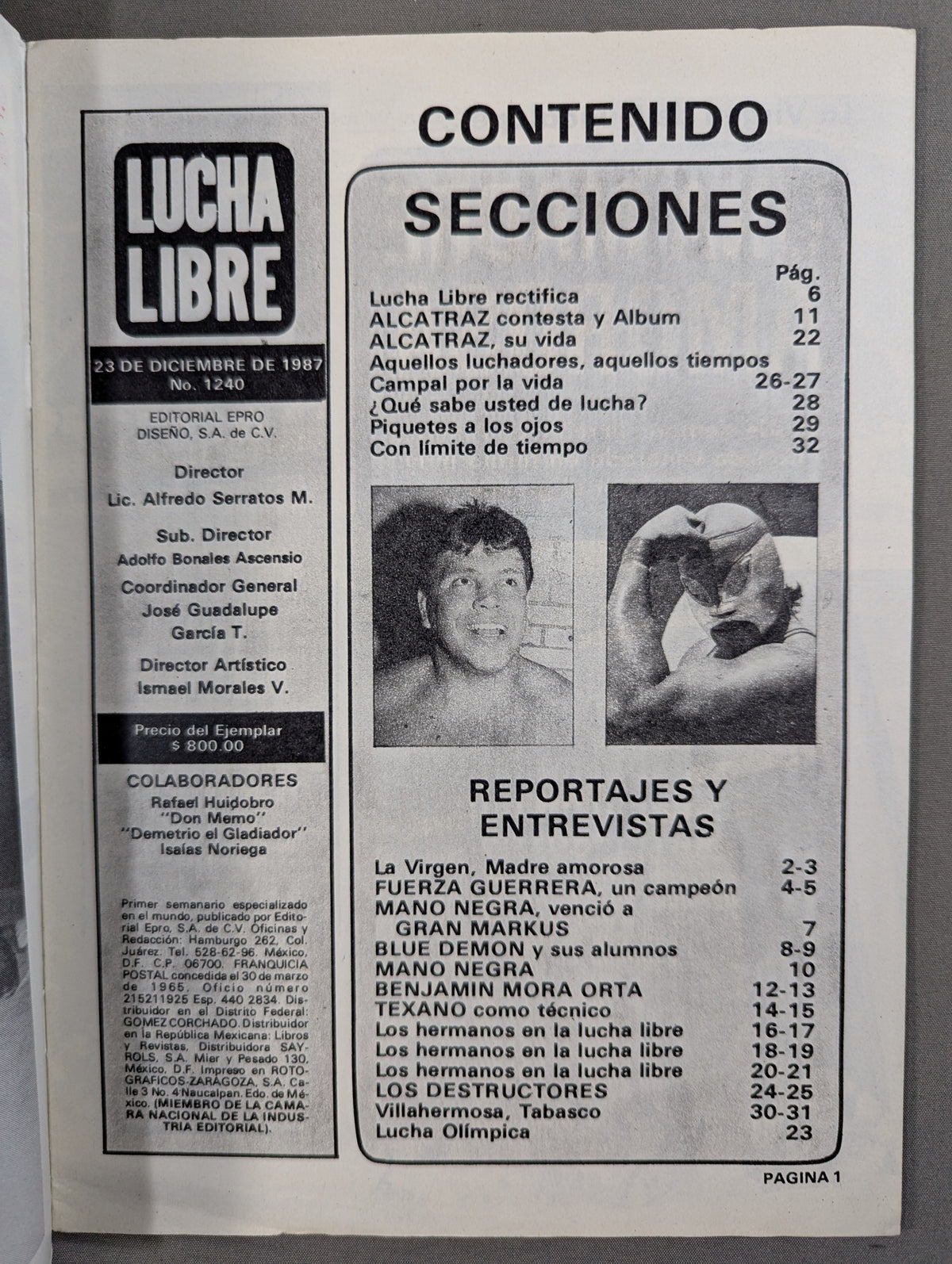LUCHA LIBRE No.1240