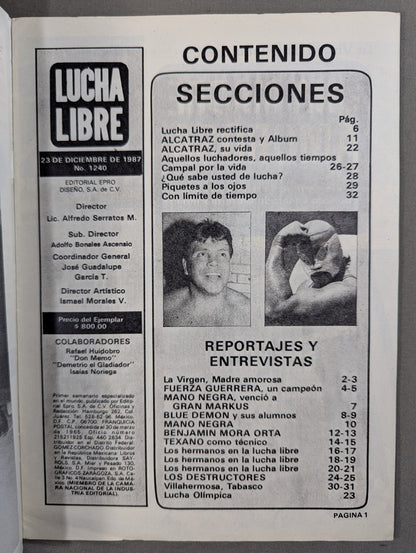 LUCHA LIBRE No.1240