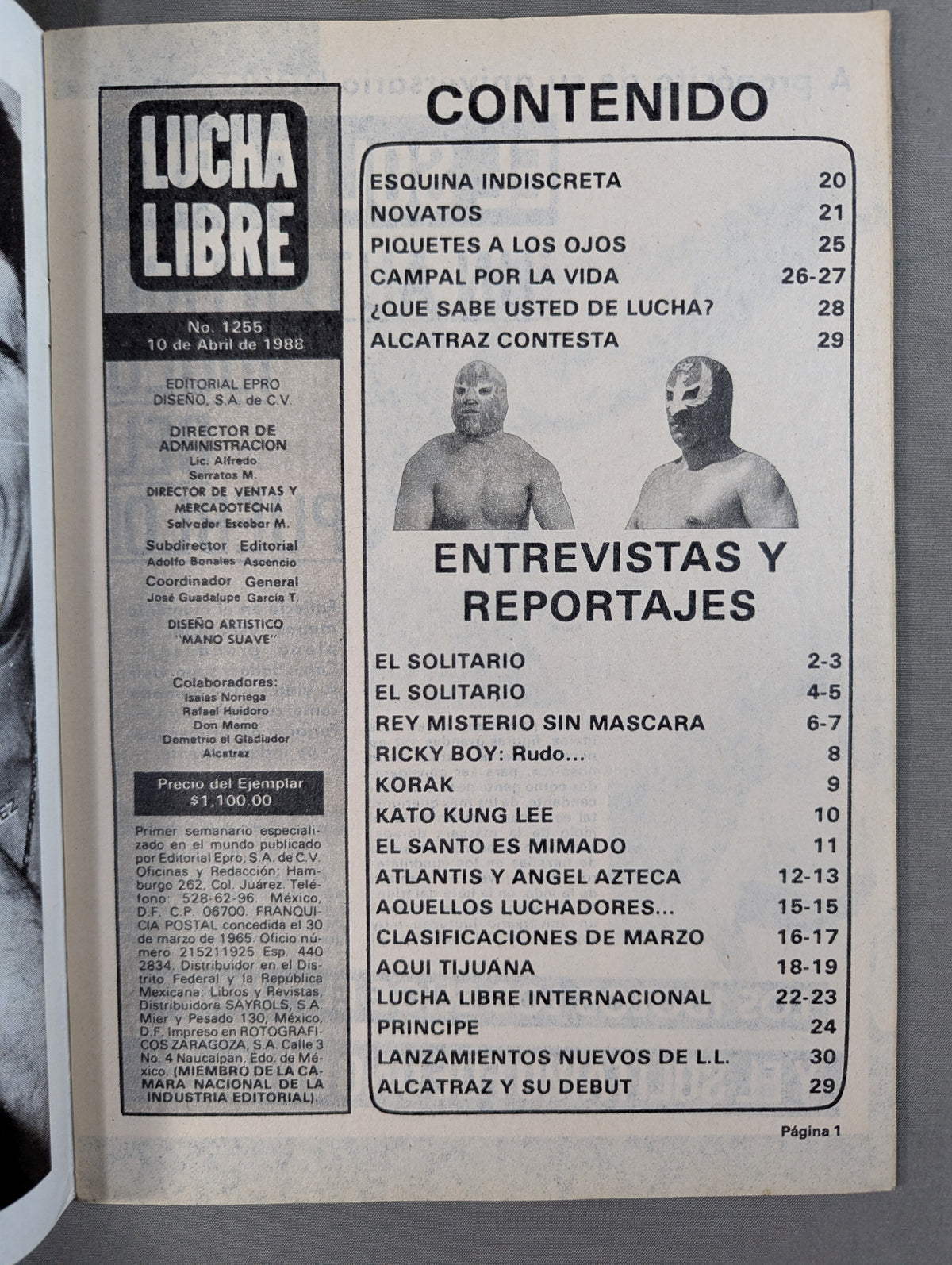 LUCHA LIBRE No.1255
