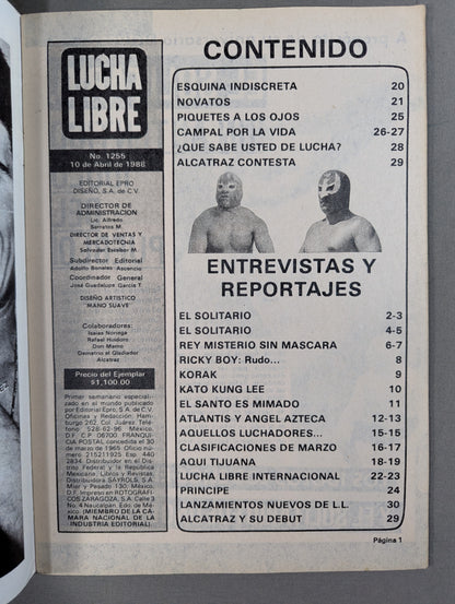 LUCHA LIBRE No.1255