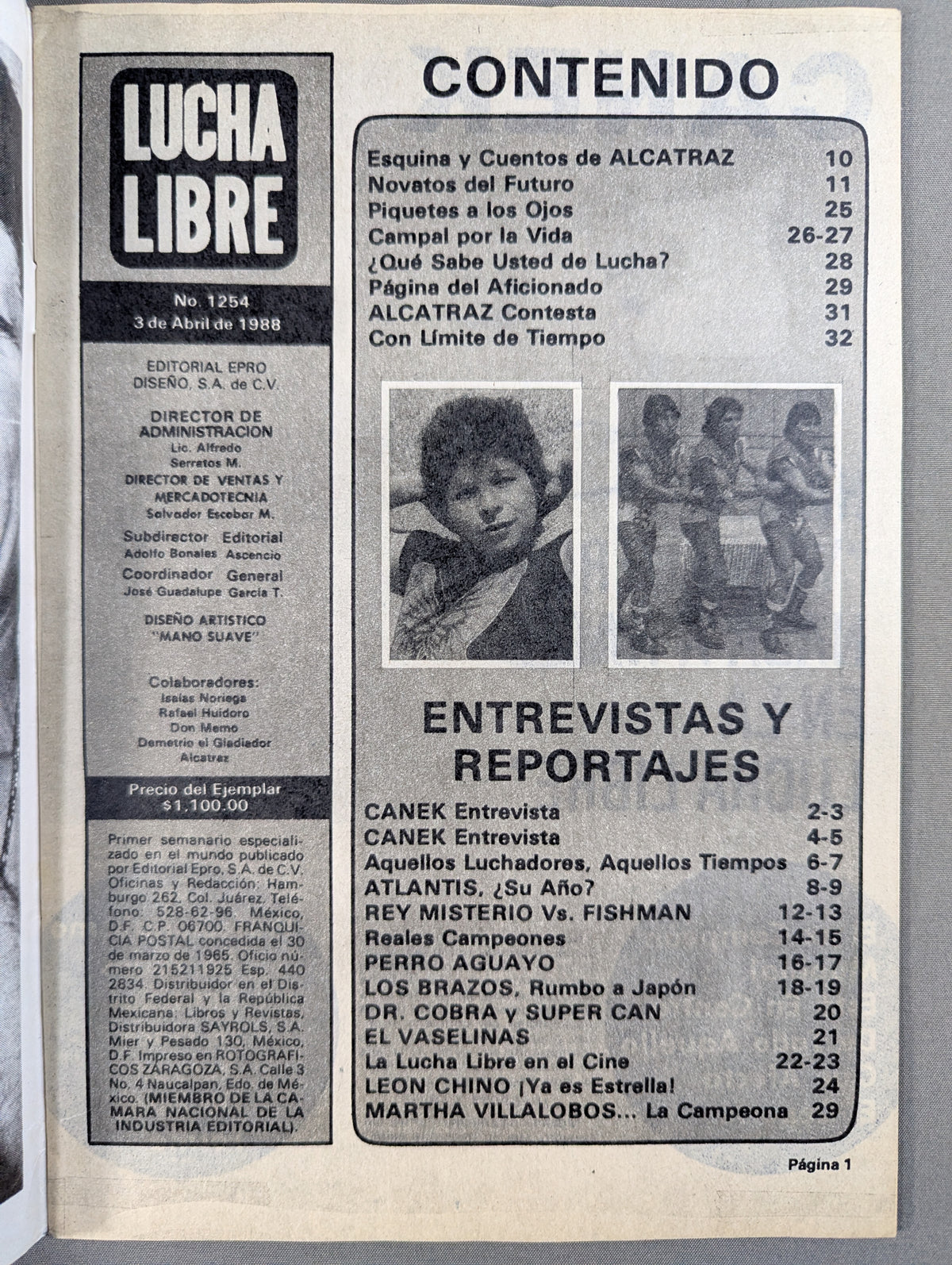 LUCHA LIBRE No.1254