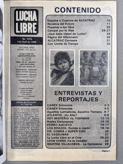 LUCHA LIBRE No.1254
