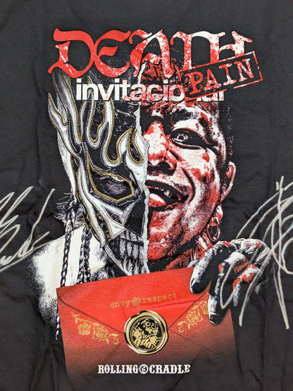 【直筆Wサイン入り】エル・デスペラード×葛西純「"DEATH PAIN" invitacional」Tシャツ①