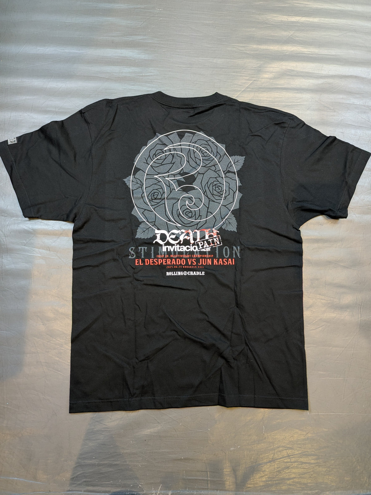 【直筆Wサイン入り】エル・デスペラード×葛西純「"DEATH PAIN" invitacional」Tシャツ①