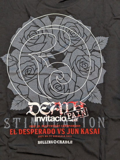 【直筆Wサイン入り】エル・デスペラード×葛西純「"DEATH PAIN" invitacional」Tシャツ①