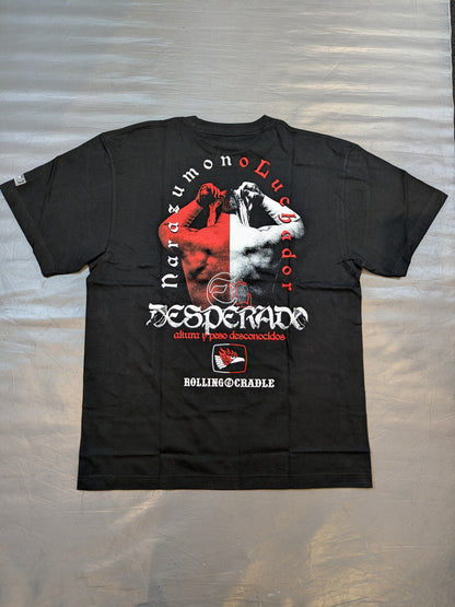エル・デスペラード×ROLLING CRADLE コラボTシャツ⑦(ブラック×ホワイト×レッド)