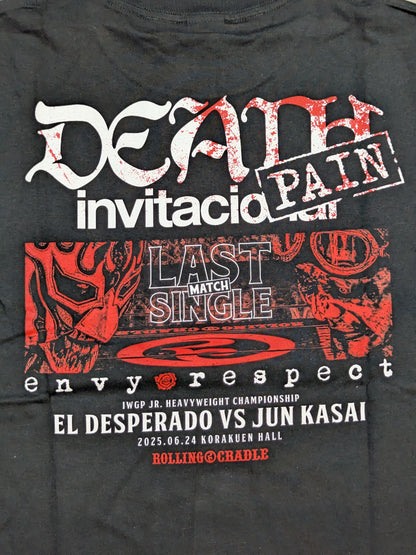 El Desperado ×Jun Kasai  "IWGP Jr. Heavyweight Championship envy respect" T-shirt