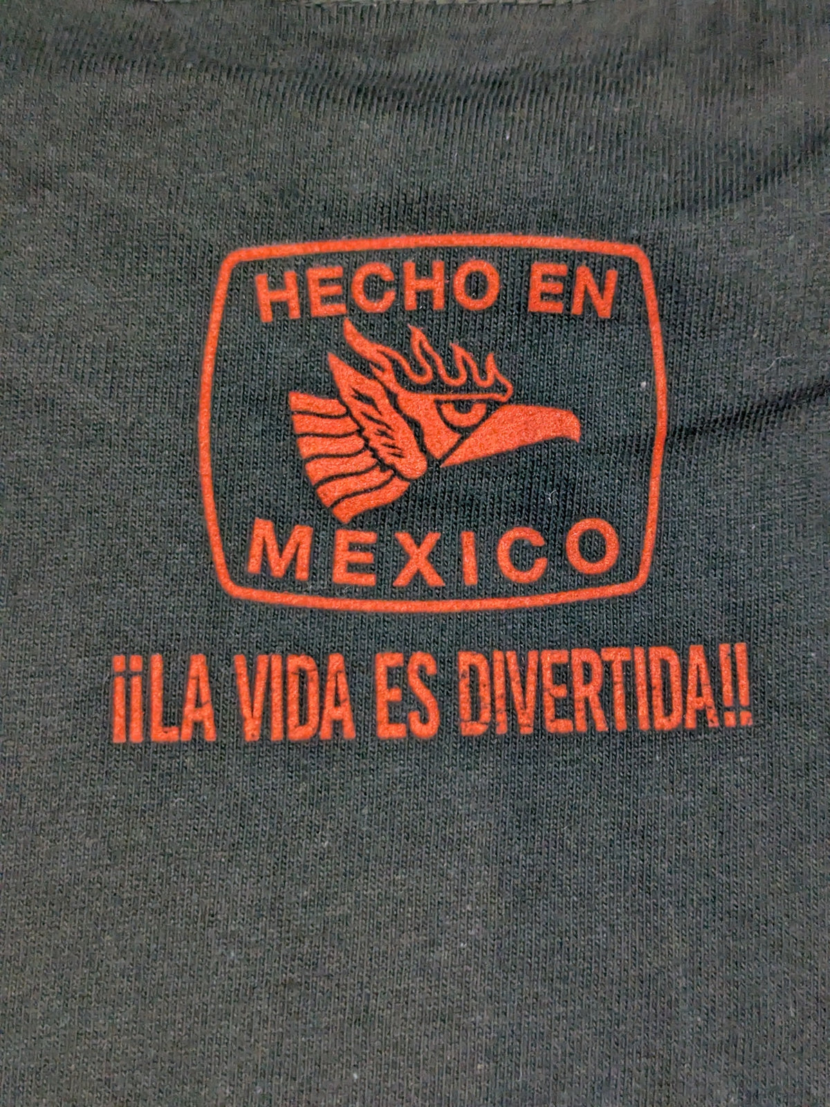エル・デスペラード「LA VIDA ES DIVERTIDA」Tシャツ②(ブラック×レッド)