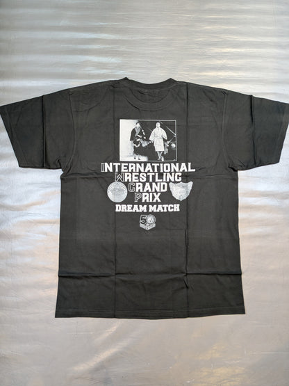 新日本プロレス50周年記念 アントニオ猪木＆オカダ・カズチカ コラボTシャツ①