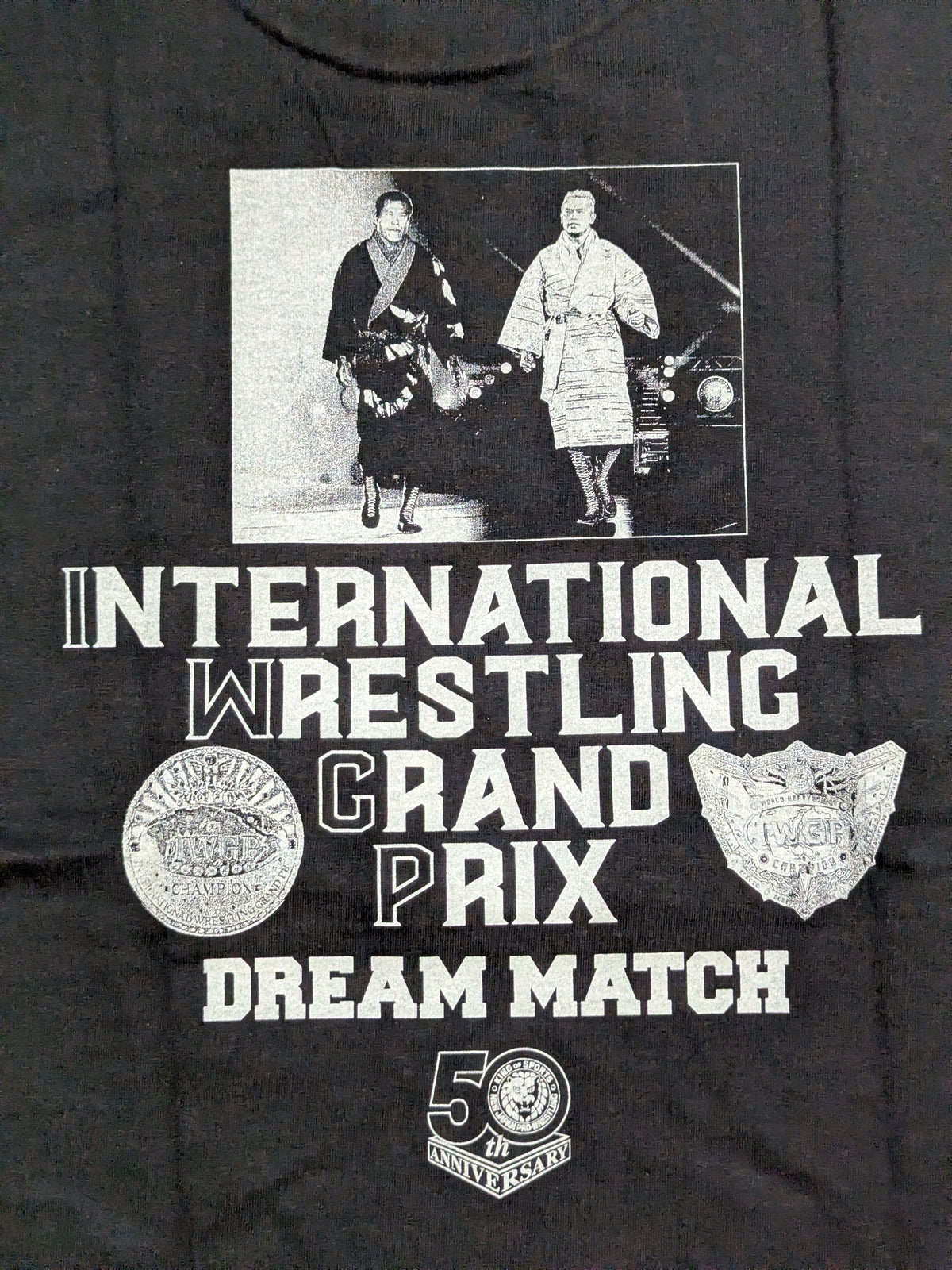 新日本プロレス50周年記念 アントニオ猪木＆オカダ・カズチカ コラボTシャツ②