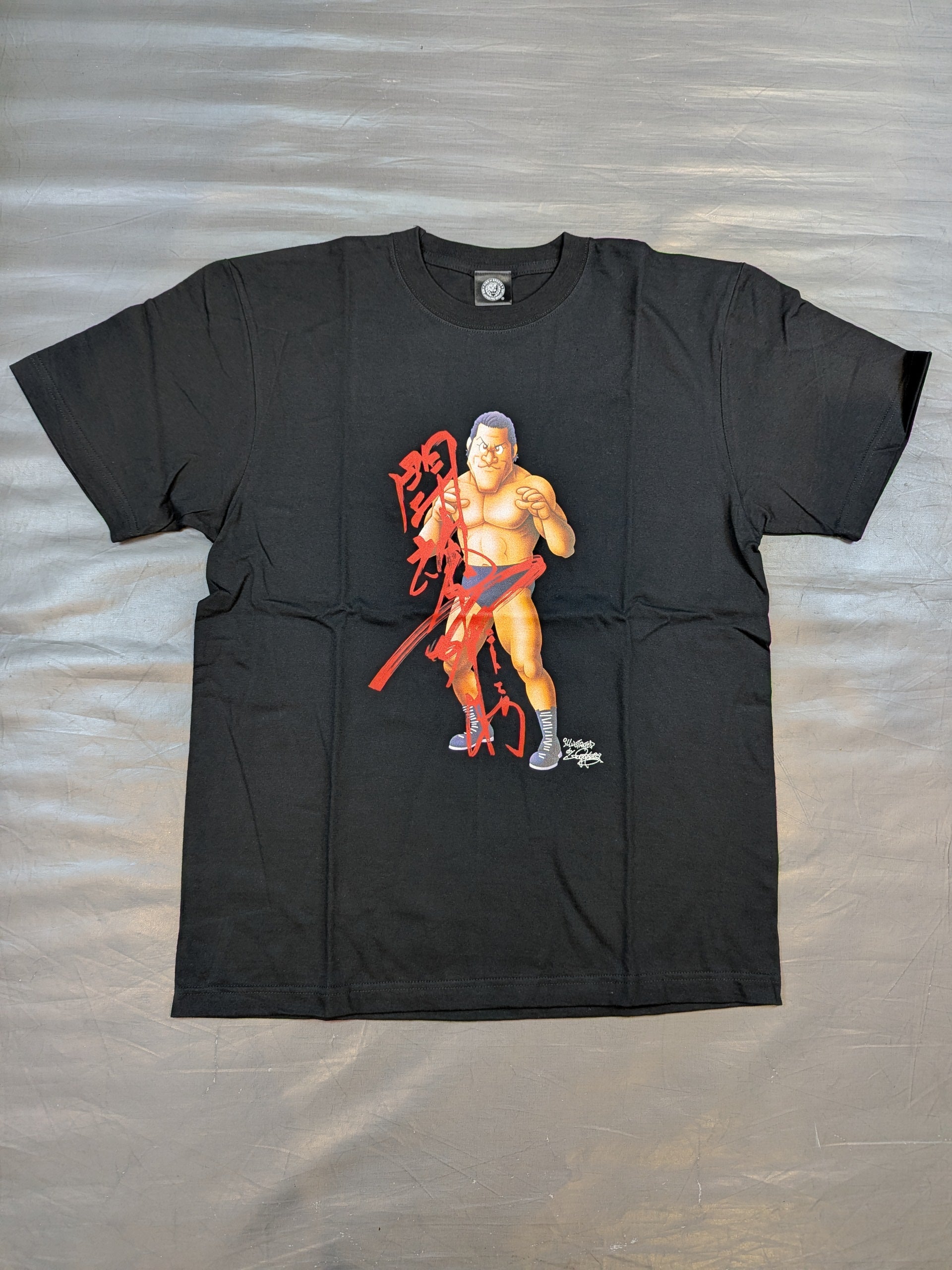 新日本プロレス50周年記念 アントニオ猪木 イラストTシャツ(BURNING
