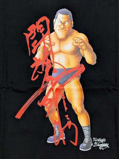 新日本プロレス50周年記念 アントニオ猪木 イラストTシャツ(BURNING SPIRIT)