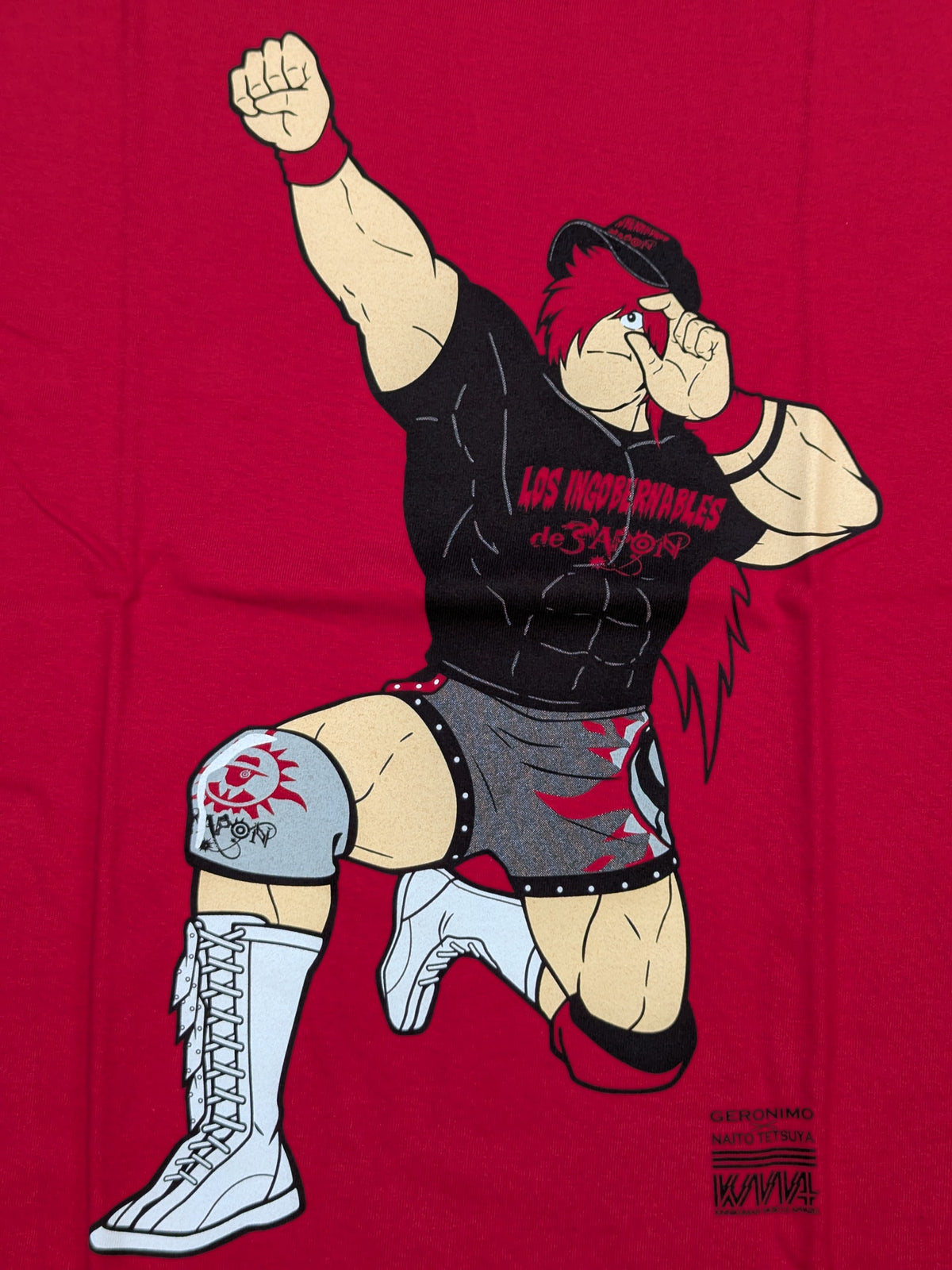 Tetsuya Naito × Geronimo T-Shirt (2) (Red)