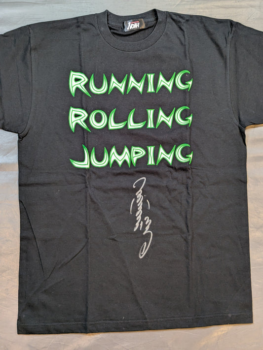 【直筆サイン入り】三沢光晴「RUNNING ROLLING JUMPING」Tシャツ