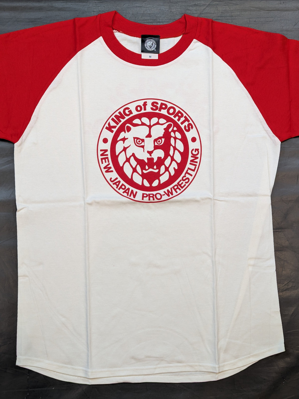 Lion Mark  Classic Raglan T-Shirt (3) (White×Red)