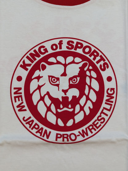 Lion Mark  Classic Raglan T-Shirt (3) (White×Red)