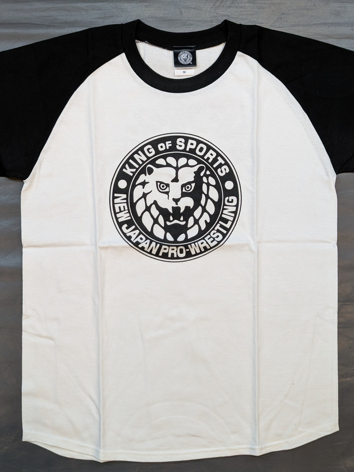 ライオンマーク クラシック ラグランTシャツ④(ホワイト×ブラック)