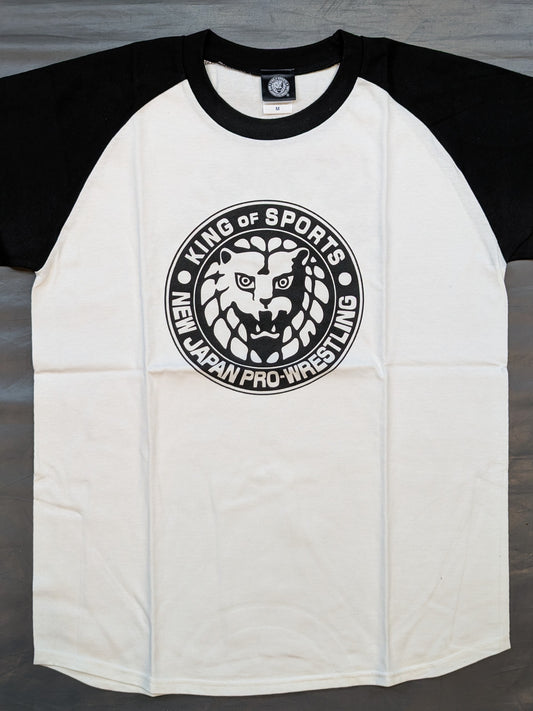 ライオンマーク クラシック ラグランTシャツ④(ホワイト×ブラック)