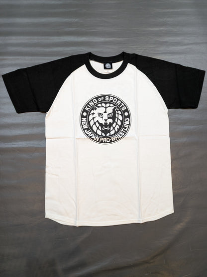 ライオンマーク クラシック ラグランTシャツ④(ホワイト×ブラック)