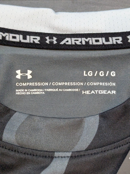 BLK/HGY UA ヒートギア ライオンマーク ショートスリーブ