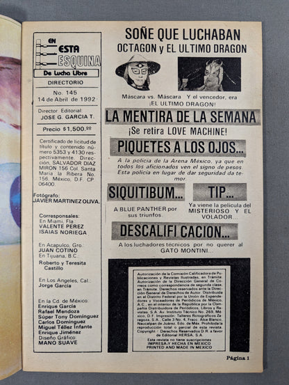 EN ESTA ESQUINA De Lucha Libre No.145