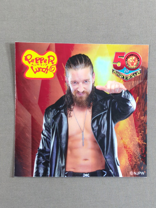★非売品★ 新日×Pepper Lunch「50th ANNIVERSARY」ステッカー(ジェイ・ホワイト)