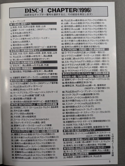 NEW JAPAN PRO‐Wrestling  BESTBOUTS OF 1996-2000